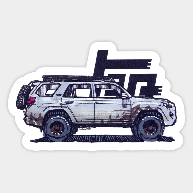 5th Gen 4Runner TRD - Ghost Sticker by robert1117